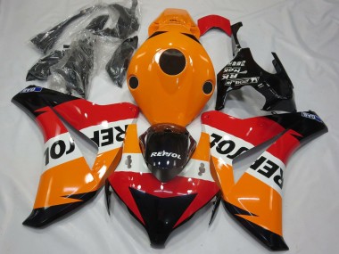 Kit Carena Moto Honda CBR1000RR 2008-2011 - Arancia Bianco Rosso Nero Lucido Repsol