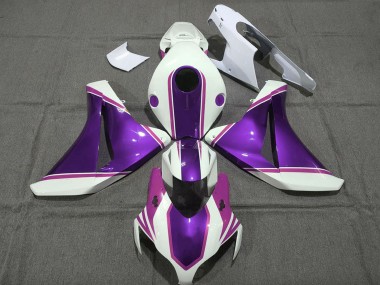 Carene Moto Honda CBR1000RR 2008-2011 - Bianco Lucido Viola Rosa