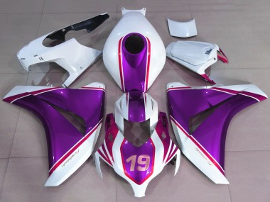 Carene Moto Honda CBR1000RR 2008-2011 - Bianco Lucido Viola Rosa 19