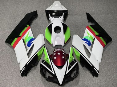Carene Moto Honda CBR1000RR 2004-2005 - Bianco Verde Rosso Nero Lucido Stella