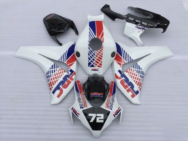 Carene Moto Honda CBR1000RR 2008-2011 - Bianco Blu Rosso HRC 72
