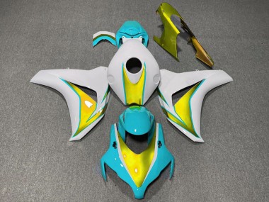 Carene Moto Honda CBR1000RR 2008-2011 - Bianco Azzurro Chiaro Oro