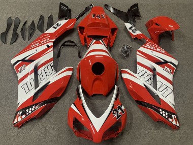 Carene Moto Honda CBR1000RR 2004-2005 - Bianco Rosso Liverpool 21