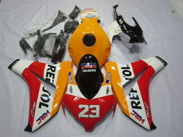 Carene Moto Honda CBR1000RR 2008-2011 - Arancia Bianco Rosso Nero Lucido Repsol 23