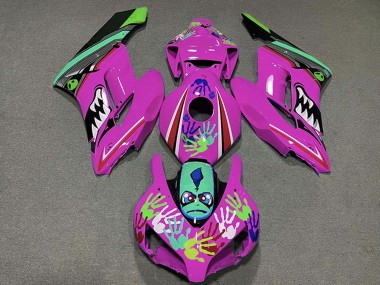 Carene Moto Honda CBR1000RR 2004-2005 - Rosa Verde Nero Squalo