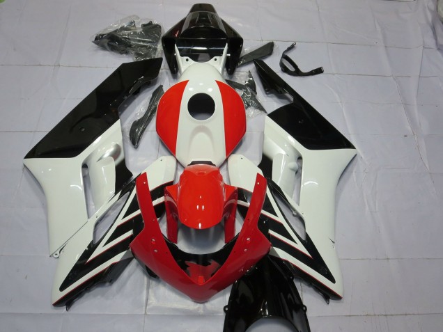 Carene Moto Honda CBR1000RR 2004-2005 - Bianco Rosso Nero Lucido Banda