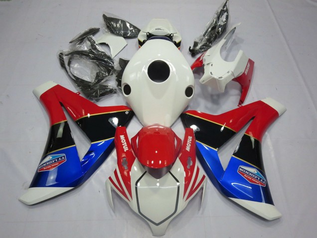 Carene Moto Honda CBR1000RR 2008-2011 - Bianco Rosso Blu Nero Lucido