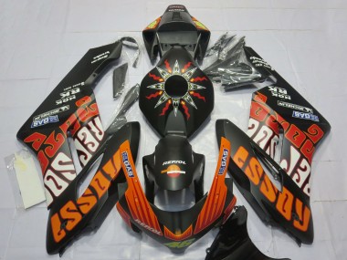 Carene Moto Honda CBR1000RR 2004-2005 - Nero Opaco Arancia Rossi