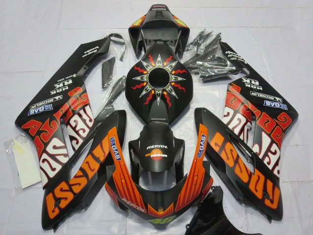 Carene Moto Honda CBR1000RR 2004-2005 - Nero Opaco Arancia Rossi