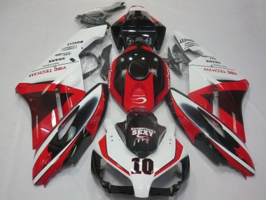 Carene Moto Honda CBR1000RR 2004-2005 - Bianco Rosso Nero Lucido Sexy VIBE TECH