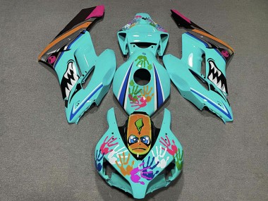 Carene Moto Honda CBR1000RR 2004-2005 - Blu Verde Acqua Arancia Rosa Nero Squalo