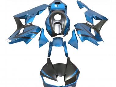 Carene Moto Honda CBR600RR 2013-2023 - Azzurro Chiaro Nero Opaco