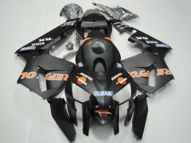 Carene Moto Honda CBR600RR 2003-2004 - Nero Opaco Arancia Repsol