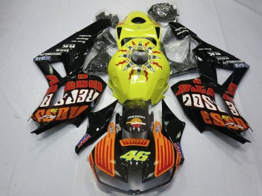 Carene Moto Honda CBR600RR 2013-2023 - Giallo Arancia Nero Lucido Rossi 46