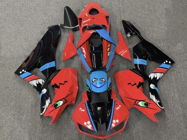 Carene Moto Honda CBR600RR 2013-2023 - Rosso Blu Nero Lucido Squalo