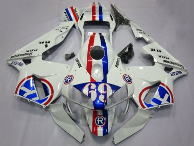 Carene Moto Honda CBR600RR 2003-2004 - Bianco Rosso Blu Repsol 69