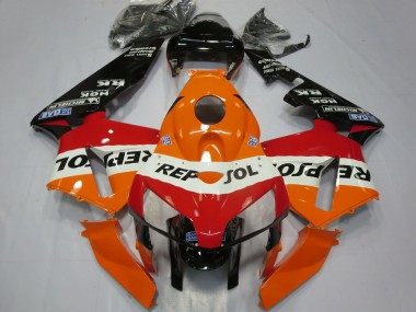 Carene Moto Honda CBR600RR 2005-2006 - Arancia Bianco Rosso Nero Lucido Repsol