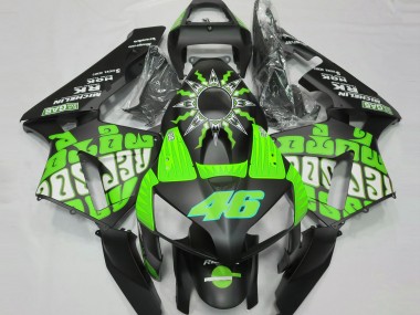 Carene Moto Honda CBR600RR 2003-2004 - Verde Nero Lucido Rossi Repsol