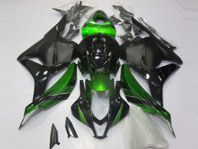 Carene Moto Honda CBR600RR 2009-2012 - Verde Nero Lucido Nero Opaco