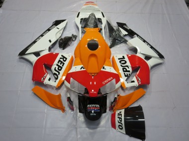 Carene Moto Honda CBR600RR 2003-2004 - Arancia Bianco Rosso Nero Lucido Repsol