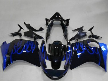 Carene Moto Honda CBR1100XX Blackbird 1996-2007 - Nero Lucido Blu Fiamma