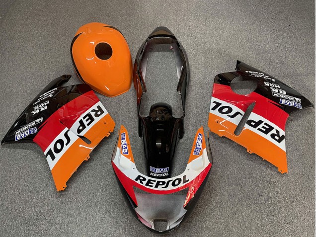 Carene Moto Honda CBR1100XX Blackbird 1996-2007 - Arancia Bianco Rosso Nero Lucido Repsol