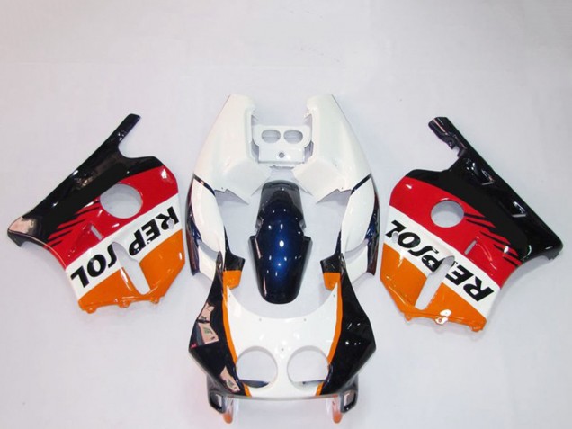 Carene Moto Honda CBR250RR 1990-1998 - Arancia Bianco Rosso Nero Lucido Repsol