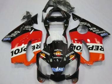 Carene Moto Honda CBR600 F4i 2001-2003 - Arancia Bianco Rosso Nero Lucido Repsol