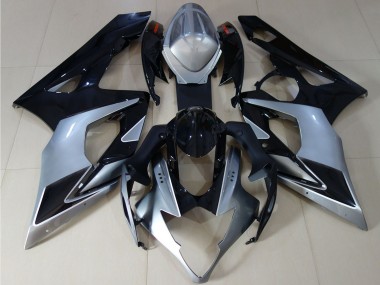 Carene Moto Suzuki GSXR 1000 2005-2006 - Nero Lucido Argento