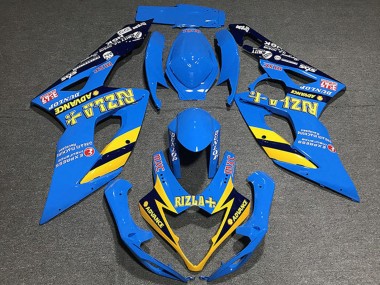 Carene Moto Suzuki GSXR 1000 2005-2006 - Blu Giallo Nero Rizla
