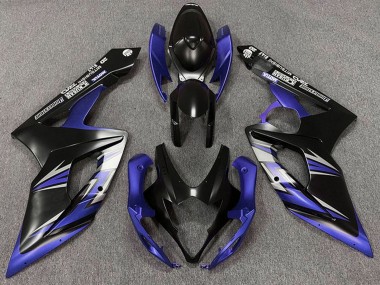 Carene Moto Suzuki GSXR 1000 2005-2006 - Nero Opaco Blu