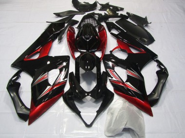 Carene Moto Suzuki GSXR 1000 2005-2006 - Nero Lucido Rosso Flare