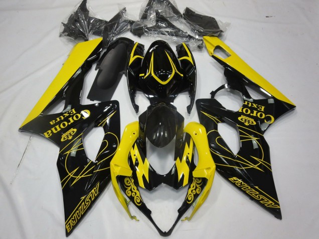 Carene Moto Suzuki GSXR 1000 2005-2006 - Giallo Nero Corona Alstare
