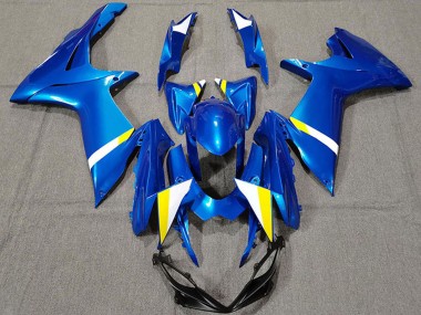 Carene Moto Suzuki GSXR 600 / GSXR 750 2011-2024 - Blu Bianco Giallo
