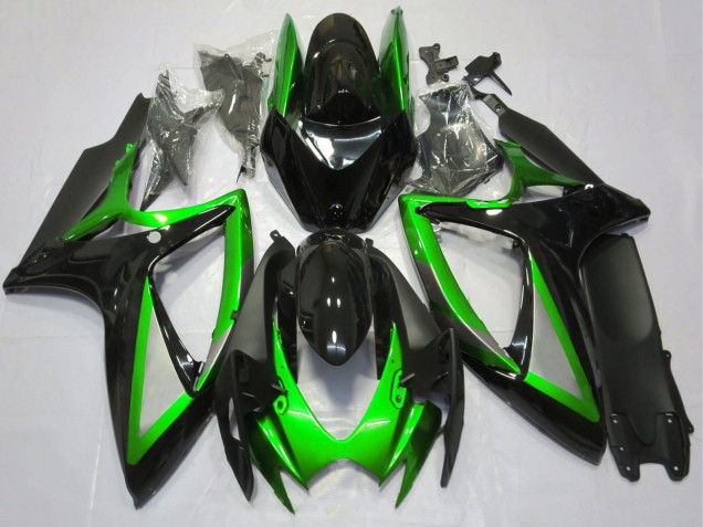 Carena Moto Suzuki GSXR 600 / GSXR 750 2006-2007 - Verde Nero Lucido Nero Opaco
