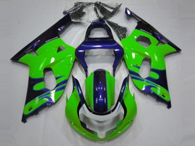 Carene Moto Suzuki GSXR 600 / GSXR 750 2001-2003 - Verde Blu Nero