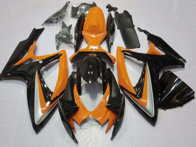 Carena Moto Suzuki GSXR 600 / GSXR 750 2006-2007 - Arancia Nero Lucido
