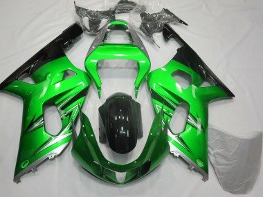 Carene Moto Suzuki GSXR 600 / GSXR 750 2001-2003 - Verde Argento Nero Lucido