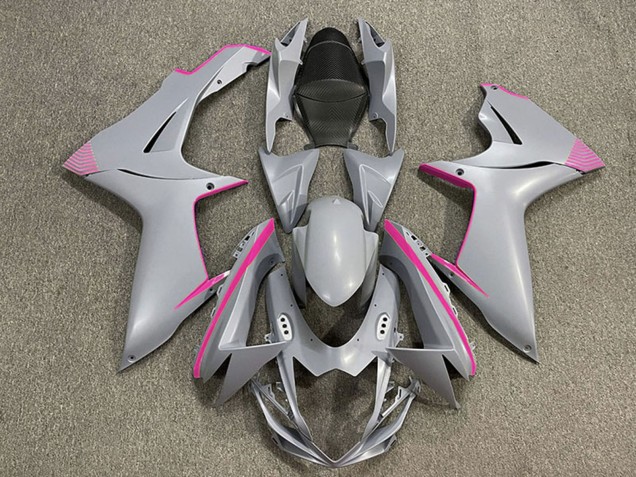 Carene Moto Suzuki GSXR 600 / GSXR 750 2011-2024 - Nardo Grigio Opaco Rosa Accents