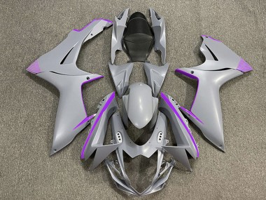 Carene Moto Suzuki GSXR 600 / GSXR 750 2011-2024 - Nardo Grigio Opaco Viola Accents