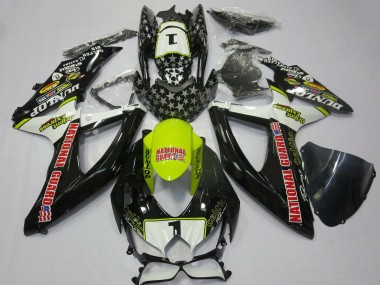 Carene Moto Suzuki GSXR 600 / GSXR 750 2008-2010 - Bianco Giallo Rosso Nero National Guard