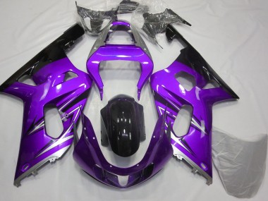Carene Moto Suzuki GSXR 600 / GSXR 750 2001-2003 - Viola Argento Nero Lucido