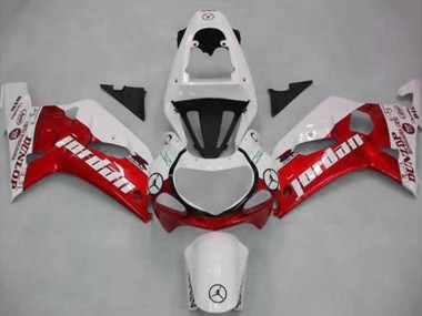Carene Moto Suzuki GSXR 600 / GSXR 750 2001-2003 - Bianco Rosso Jordan Dunlop