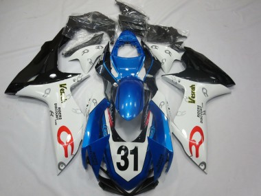 Carene Moto Suzuki GSXR 600 / GSXR 750 2011-2024 - Bianco Blu Nero Lucido Vesrah 31