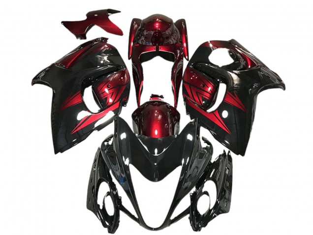 Carene Moto Suzuki GSXR 1300 2008-2020 - Nero Lucido Rosso Profondo