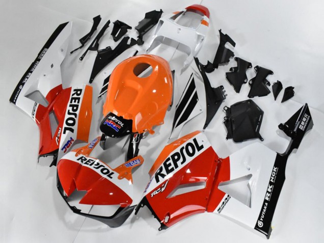 Kit Carena Moto ABS Honda CBR600RR 2013-2023 - Arancia Bianco Rosso Nero Lucido Repsol