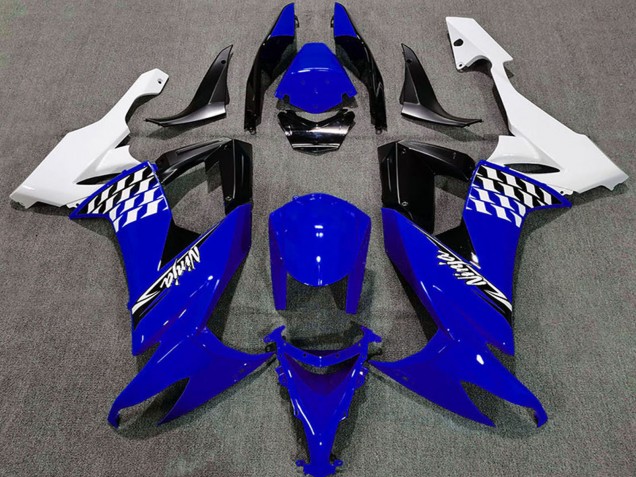 Carene Moto Kawasaki ZX10R 2008-2010 - Bianco Blu Nero