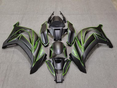 Carene Moto Kawasaki ZX10R 2011-2015 - Nero Opaco Verde Linea