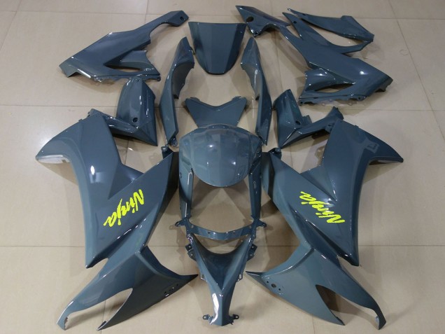 Carene Moto Kawasaki ZX10R 2008-2010 - Grigio Nardo Scuro Alta Visibilità Giallo