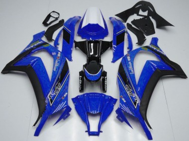 Carene Moto Kawasaki ZX10R 2011-2015 - Bianco Blu Nero Lucido OEM Stile